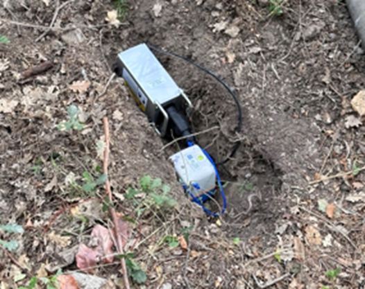 photos 2 du déploiement d’un node sismique 